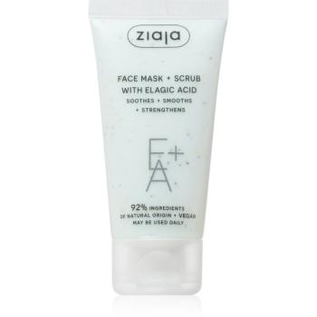 Ziaja Face Mask + Scrub with Elagic Acid peelingová maska 55 ml