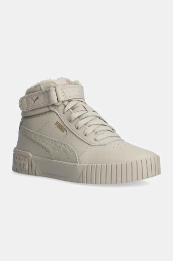 Sneakers boty Puma Carina 2.0 Mid WTR béžová barva