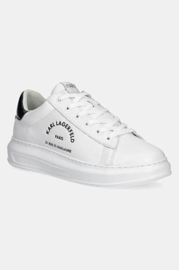 Kožené sneakers boty Karl Lagerfeld KAPRI MENS bílá barva, KL52538K