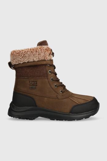 Semišové boty UGG Adirondack Boot III Tipped dámské, hnědá barva, na plochém podpatku, lehce zateplené, 1143845