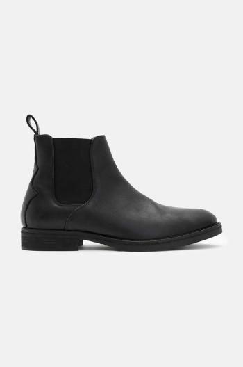 Kožené kotníkové boty AllSaints Creed Boot pánské, černá barva, M040FB