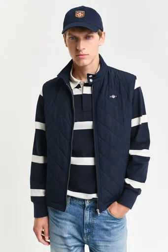 VESTA GANT QUILTED WINDCHEATER VEST EVENING BLUE