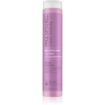 Paul Mitchell Clean Beauty Blonde Shampoo fialový šampon pro zesvětlené, melírované studené blond vlasy 250 ml