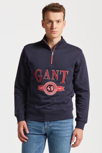 MIKINA GANT RETRO CREST HALFZIP EVENING BLUE