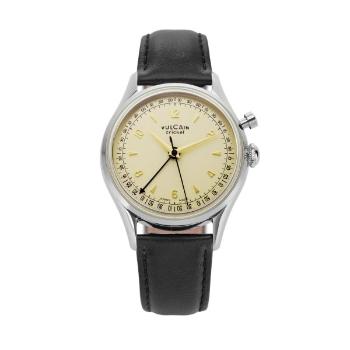 Vulcain Cricket Tradition 39 mm - Eggshell - Black Plain