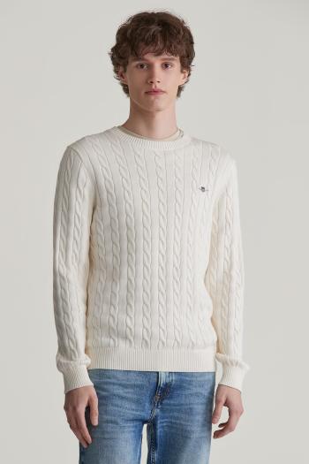 SVETR GANT COTTON CABLE C-NECK CREAM