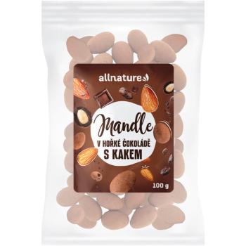 Allnature Mandle v hořké čokoládě s kakaem ořechy v polevě 100 g