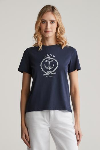 TRIČKO GANT REG GRAPHIC SS T-SHIRT EVENING BLUE