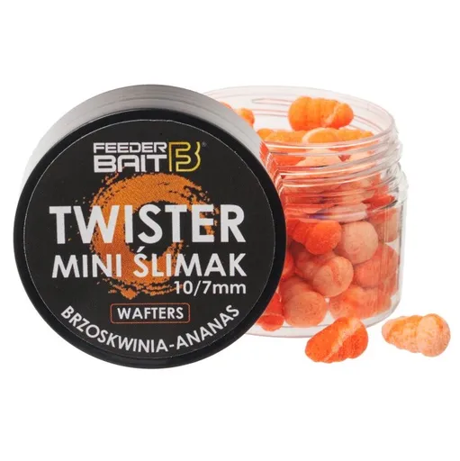 Feederbait twister mini šlimak wafters 10/7 mm 25 ml - r72- broskev/ananas