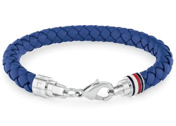 Tommy Hilfiger Elegantní pánský náramek z modré kůže 2790548