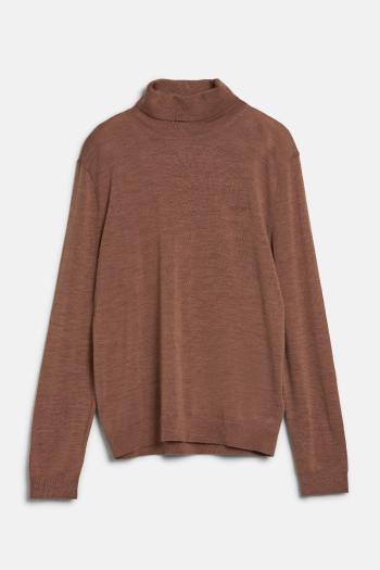 KARDIGAN GANT EXTRAFINE MERINO WOOL TURTLENECK DK. SAND MELANGE