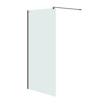 CERSANIT Sprchová zástěna WALK-IN MILLE BLACK 100x200, čiré sklo S161-003