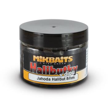 Mikbaits Halibutky v dipu 150ml - Jahoda Halibut 8mm