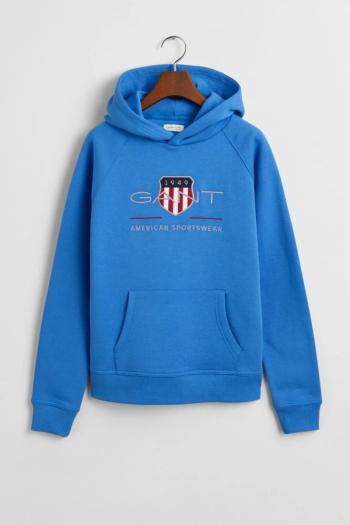 MIKINA GANT ARCHIVE SHIELD HOODIE GREECE BLUE