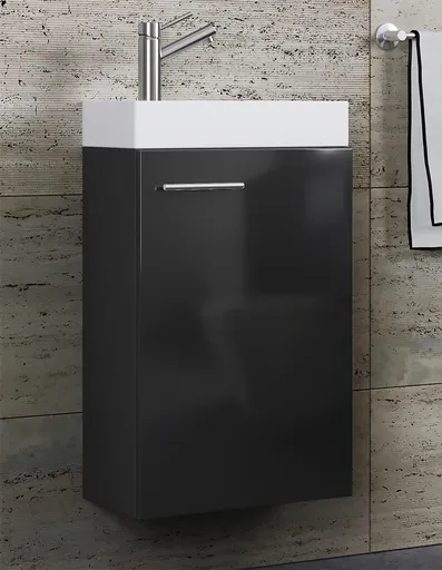 VCM 2dílné umyvadlo pro hosty Slito, černá