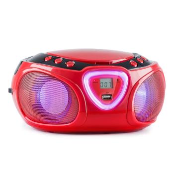 Auna Roadie CD Boombox UKW Radio, Light Show, CD přehrávač, Bluetooth 5.0