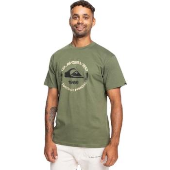 Quiksilver CIRCLE LOGO SS Pánské triko, khaki, velikost