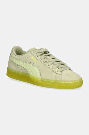 Semišové sneakers boty Puma Suede Classic Translucent zelená barva, 398818