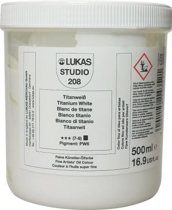 Lukas Studio Plastic Pot Olejová barva Titanium White 500 ml 1 ks