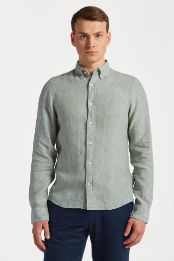 KOŠILE GANT SLIM LINEN SHIRT KALAMATA GREEN