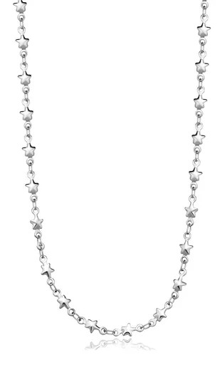 S'Agapõ Ocelový náhrdelník s hvězdičkami Chunky SHK79