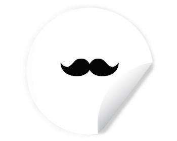 Samolepky kruh moustache