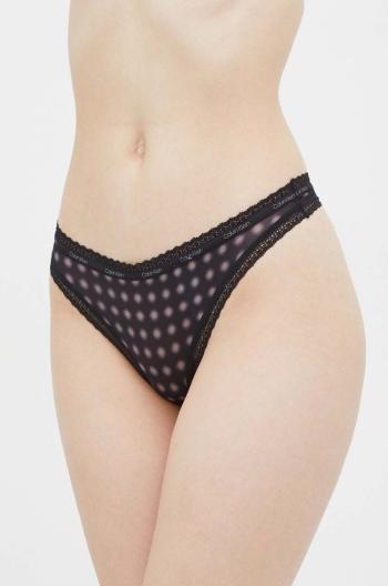 Tanga Calvin Klein Underwear černá barva, 000QD3763E