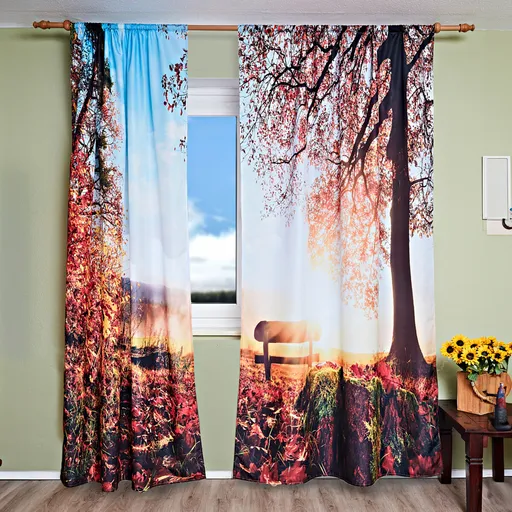 2 závěsy Podzimní les  Eldo