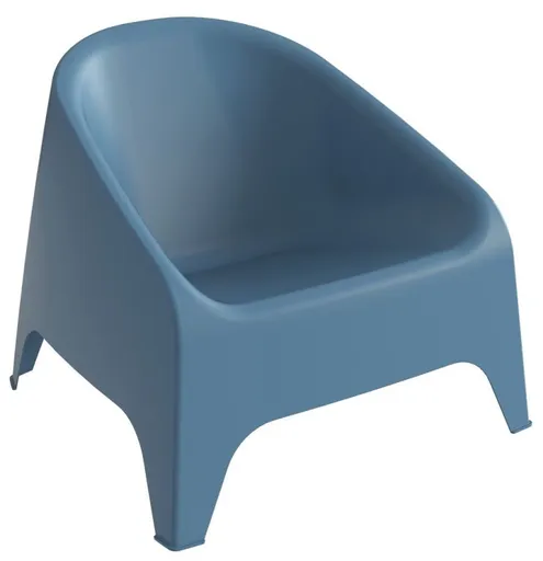 MATERA plastové křeslo, kouřově modrá
