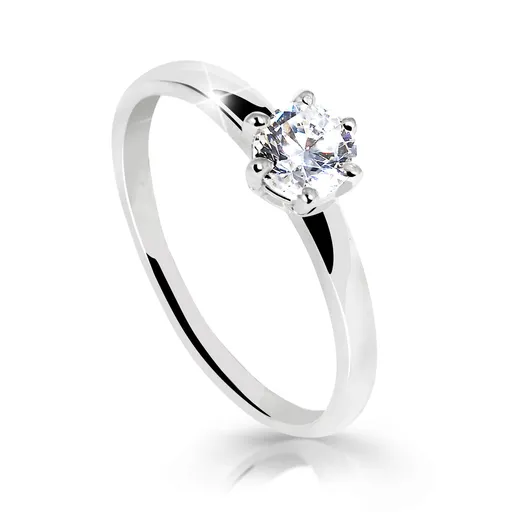 Cutie Jewellery Úchvatný třpytivý prsten z bílého zlata Z6485-10-X-2 59 mm