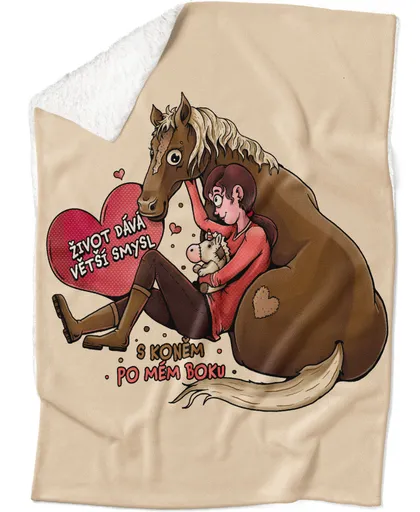 Deka Život dává smysl s koněm (Podšití beránkem: ANO)