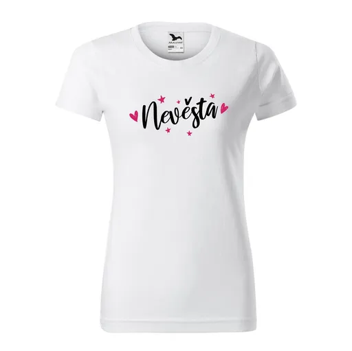 Bontis Tričko Nevěsta HVĚZDY A SRDCE - Bílá | L