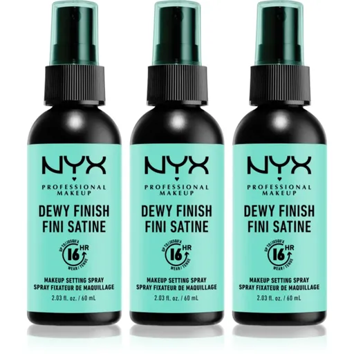 NYX Professional Makeup Makeup Setting Spray Dewy fixační sprej 3x60 ml
