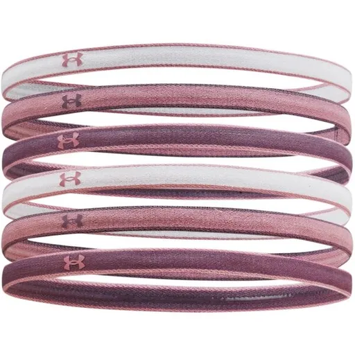 Under Armour MINI HEADBANDS Dámské elastické čelenky, fialová, velikost OSFA