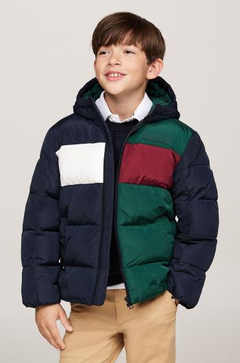 Dětská bunda Tommy Hilfiger zelená barva, KB0KB09209