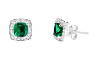 Preciosa Překrásné stříbrné náušnice Minas Crystal Treasures 5313 66
