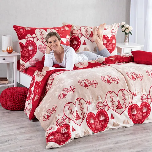 Ložní povlečení z mikroplyše SRDCE