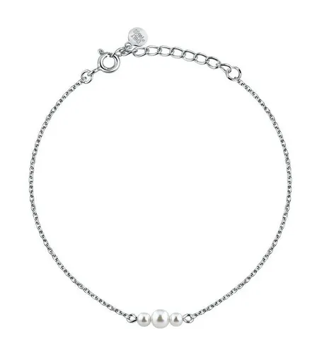 La Petite Story Stříbrný náramek s umělými perličkami Silver LPS05AWV88