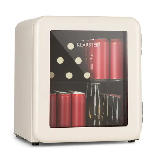 Klarstein PopLife 48, lednice na nápoje, 48 l, 0-10 °C, retro design, červená