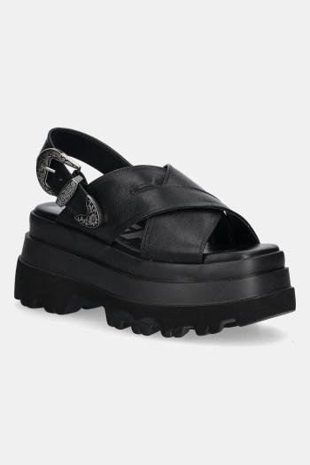 Sandále Buffalo Jupiter Cross West čierna farba, na platforme, 1602260-BLK