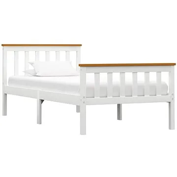 Shumee bílý masivní borové dřevo 90×200 cm , 283244 (283244)