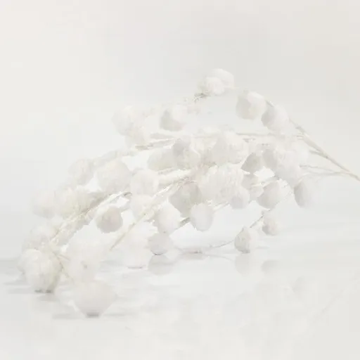 Eurolamp Vánoční dekorace bílá větvička, 105 cm, 1 ks