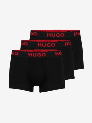 HUGO Boxerky 3 ks Černá