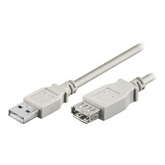Logo USB prodlužovací kabel (2.0), USB A samec - USB A samice, 5m, šedý, DOPRODEJ