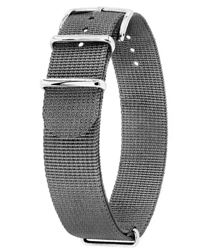 Řemínek Hirsch NATO Rush Recycle - šedý - 20 mm - XL - Prodloužená délka