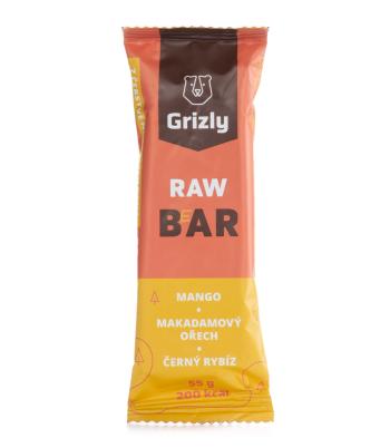 Grizly Raw bar mango, makadam, černý rybíz tyčinka 55 g