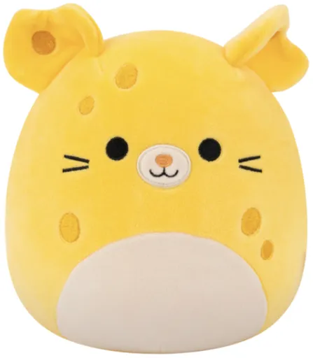 SQUISHMALLOWS Žlutá sýrová myška - Amelia, 35 cm