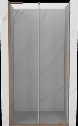 MEXEN/S Velar L posuvné sprchové dveře 120, transparent, měď kartáčovaná 871-120-003-01-65