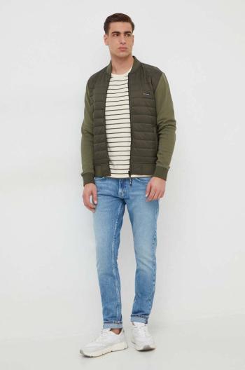 Mikina Pepe Jeans Redditch pánská, zelená barva, hladká, PM582563