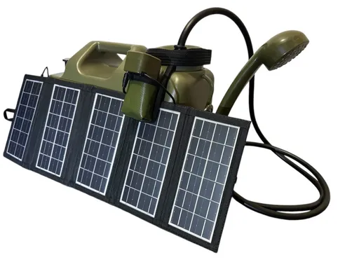 Holdcarp Set Sprcha, kanystr a solární panel Rechargeable Camping Shower 11L + Solar 10W,Holdcarp Set Sprcha, kanystr a solární panel Rechargeable Cam